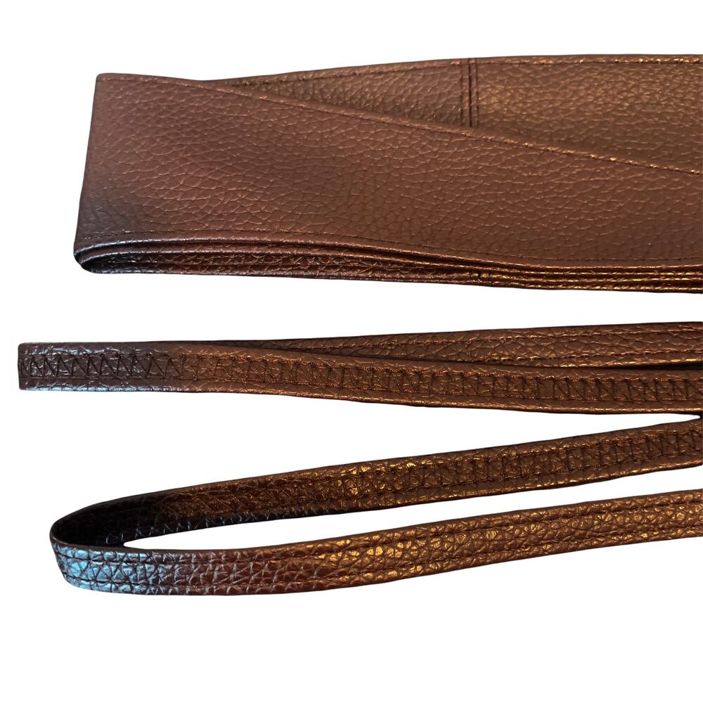 Belt Wrap Around Waist Dark Brown Chocolate Boho Gypsy Cinched - Picture 3 of 4